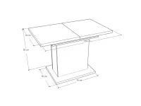 Dobozos Asztal 120x70+40 méretrajz